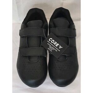 Core Cycling Shoes MTB Mens Black Hook‎ & Loop Closure Size 10 NWT NEW